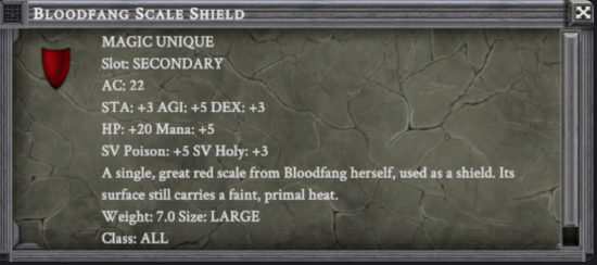 BLOODFANG SCALE SHIELD item card